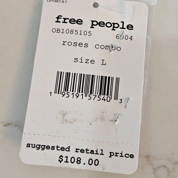 NEW! Free People Mabel Printed Blouse Sz Large Roses Combo Lace-Up Front Boho - Picture 10 of 12